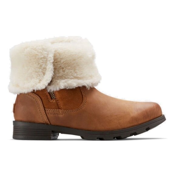 Sorel Womens Emelie Foldover Boot NL3025 Waterproof Camel Leather size 6.5 - Picture 2 of 16